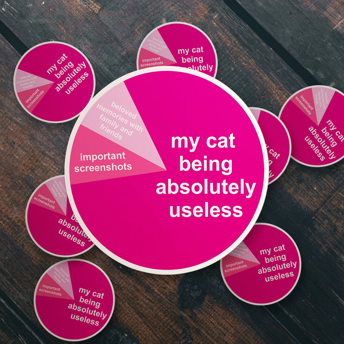 My Cat Being Useless Funny Cat Vinyl Sticker