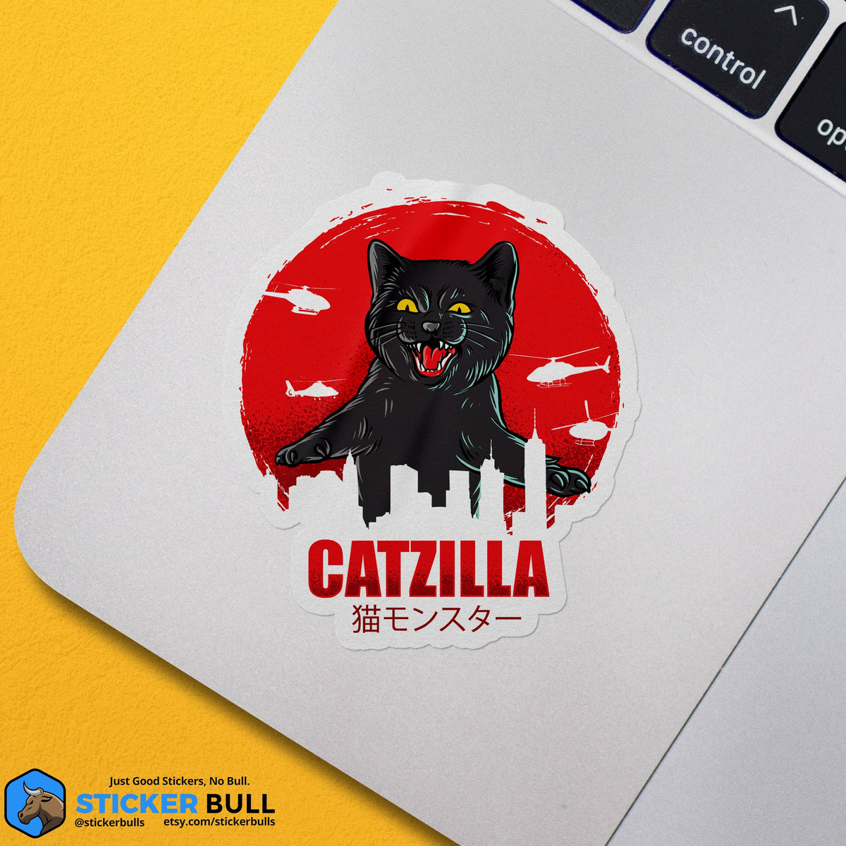 Catzilla, Godzilla Parody, Funny Cat Sticker, Meme Sticker, Funny Sticker, Weird Sticker, Parody Sticker, Catzilla Godzilla, Cat Mom