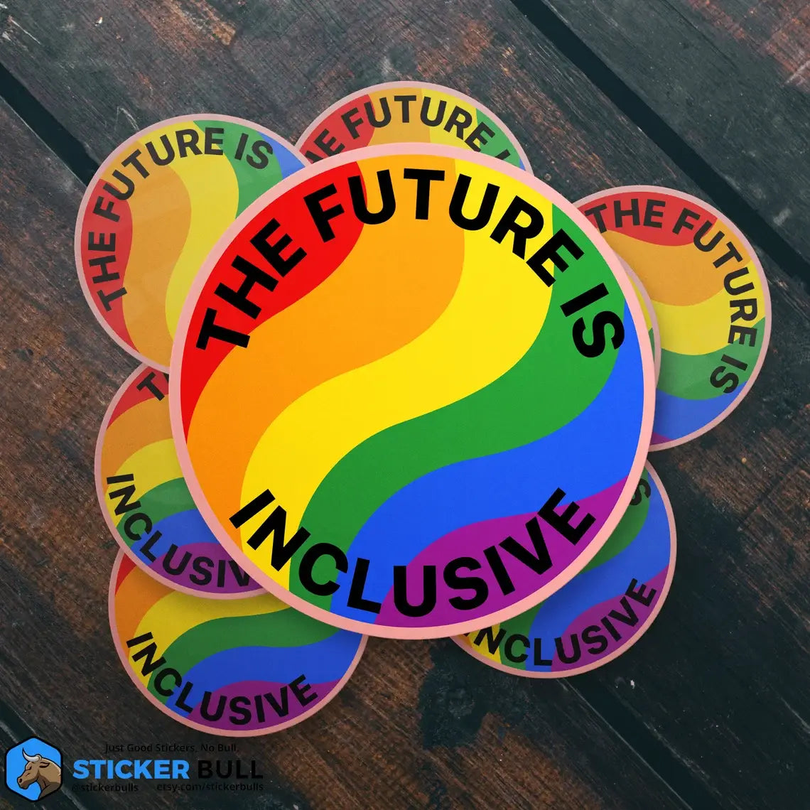 The Future Is Inclusive Sticker, Waterproof Vinyl Sticker