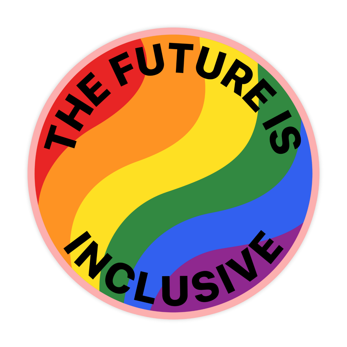 The Future Is Inclusive Sticker, Waterproof Vinyl Sticker
