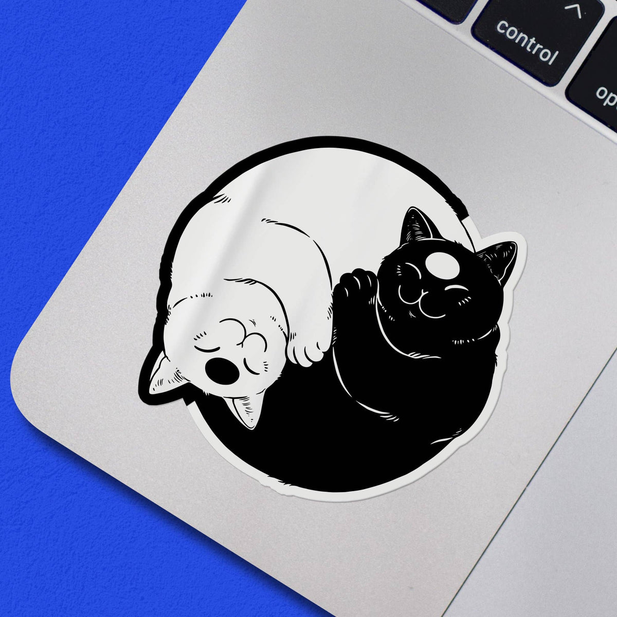 Yin And Yang Sign Cute Cats Stickers